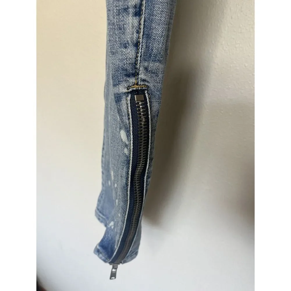 Embellish Brand Jeans Mens Size 30x31 Distressed‎ Destroy Paint Denim NYC Street - Picture 5 of 12